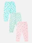 Baby All Over Print Pyjama Bottom Wear for Comfortable Sleepwear, Easy Movement and Daily Use - Pack of 3