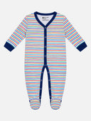 Unisex Baby 100% Cotton Front Open Full Sleeve Romper with Sleepsuit Comfort and Easy Dressing for Everyday Use