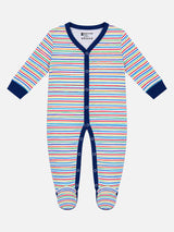 Unisex Baby 100% Cotton Front Open Full Sleeve Romper with Sleepsuit Comfort and Easy Dressing for Everyday Use