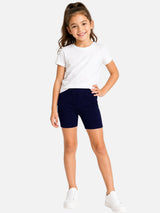 Girls 100% Cotton Shorties with Inner Elastic for Comfortable Coverage, Durable Wear and Easy Movement - Pack of 3
