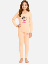 Girls Thermal Set with Round Neck Full Sleeves, Coordinated Warm Comfort and Winter Innerwear Essential - Pack of 1