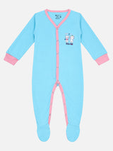 Unisex Baby Full Sleeve Front Open Romper in 100% Cotton for Sleepsuit Comfort, Easy Changing and Everyday Babywear
