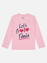 Girls Round Neck Full Sleeves Printed T-Shirt with Casual Styling, Easy Movement and Comfortable Regular Wear Appeal