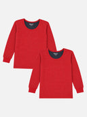 Unisex Antibacterial Round Neck Full Sleeve Thermal Top for Winter Innerwear Comfort and Warm Base Wear - Pack of 2