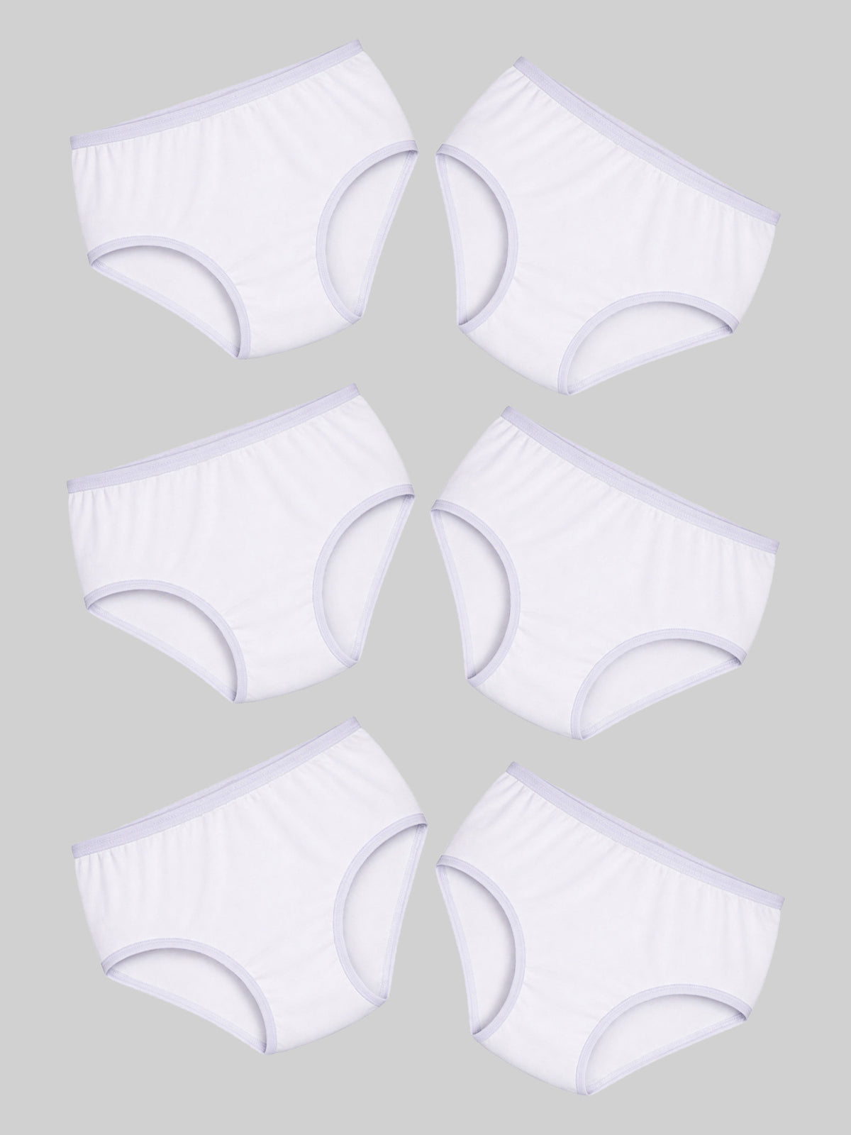 Girls 100% Cotton Top Elastic Panty with Soft Comfort Fit for Everyday Innerwear Essentials and Regular Use - Pack of 6