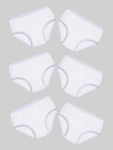 Girls 100% Cotton Top Elastic Panty with Soft Comfort Fit for Everyday Innerwear Essentials and Regular Use - Pack of 6