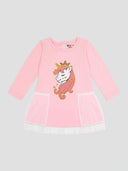 Baby Girls Interlock Cotton Frock with Soft Breathable Fabric and Regular Fit for Casual Wear and Everyday Comfort