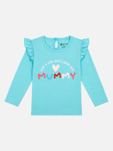 Baby Girls 100% Cotton Printed Full Sleeve T-Shirt with Regular Fit for Everyday Casual Wear and Regular Use