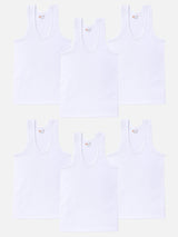 Boys Vest Round Neck Sleeveless Pack of 6