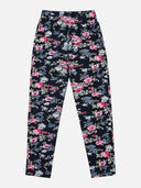 Girls 100% Cotton Printed Track Pant with Side Pockets for Casual Wear, Lounge Comfort and Easy Movement