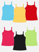 Girls Sleeveless Vest Innerwear with Easy Layering Fit for Everyday Comfort and Wardrobe Essentials - Pack of 6
