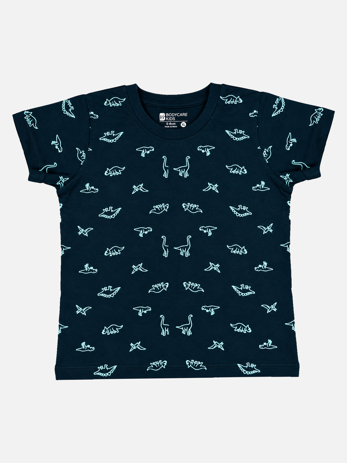 Baby Boys 100% Cotton Round Neck Half Sleeve Printed T-Shirt with Breathable Fabric and Regular Fit - Pack of 1