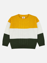 Boys Polyester Blend Round Neck Full Sleeves Sweater with Comfortable Winter Wear Styling and Casual Use
