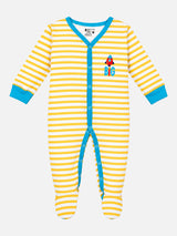 Unisex Baby 100% Cotton Full Sleeve Romper with Front Open Design for Sleepsuit Comfort and Easy Everyday Dressing