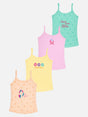 Girls Organic Cotton Vest Round Neck Dori Neck Pack of 4 - Bodycare