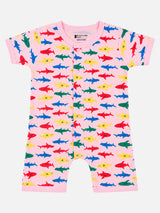 Unisex Baby 100% Cotton Half Sleeve Romper with Onesie Styling and Comfortable Baby Sleepwear Use for Regular Babywear
