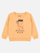 Baby Girls Round Neck Full Sleeve Sweatshirt for Everyday Casual Wear, Easy Comfort and Wardrobe Styling