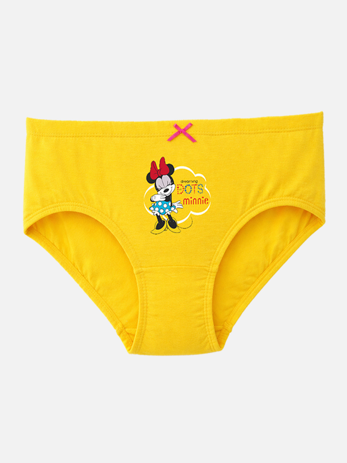 Girls Minnie & Friends Printed Panty 100% Cotton Underwear with Inner Elastic for Soft Comfort and Daily Use - Pack of 5