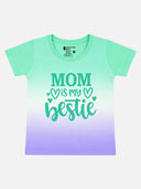 Baby Girls Round Neck Half Sleeve T-Shirt for Casual Wear, Easy Movement, Everyday Comfort and Regular Use