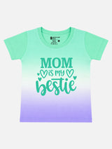 Baby Girls Round Neck Half Sleeve T-Shirt for Casual Wear, Easy Movement, Everyday Comfort and Regular Use
