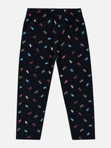 Girls 100% Cotton Printed Track Pant with Side Pockets and Regular Fit Jogger Styling for Comfortable Kids Activewear
