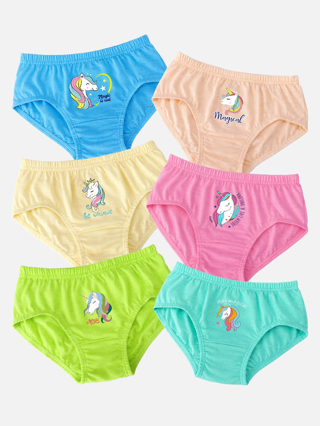 Girls Panty with Inner Elastic for Everyday Innerwear Comfort, Regular Use and Wardrobe Essentials - Pack of 3