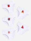 Baby Boys Spiderman 100% Cotton Brief Inner Elastic Pack of 5
