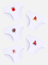 Baby Boys Spiderman 100% Cotton Brief Inner Elastic Pack of 5