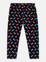 Girls 100% Cotton Printed Track Pant with Side Pockets and Regular Fit Jogger Styling for Comfortable Kids Activewear