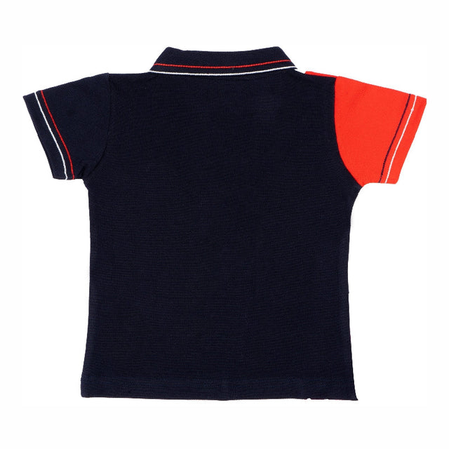 Baby Boys Pique Collar Half Sleeve T-Shirt with Regular Fit and Soft Breathable Fabric for Casual Wear - Pack of 1