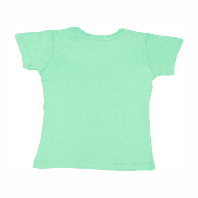 Baby Girls Round Neck Half Sleeve T-Shirt for Casual Wear, Easy Movement, Everyday Comfort and Regular Use