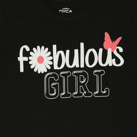 Dyca Girls Round Neck Half Sleeves Tshirt