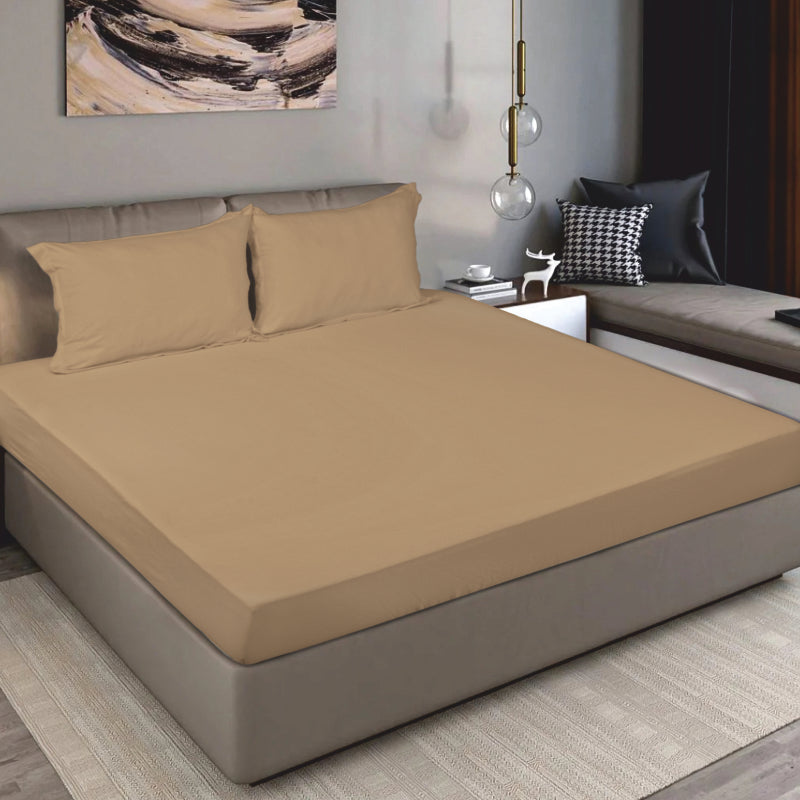 King Size Cotton Fitted Bedsheet Midnight Blue - Bodycare