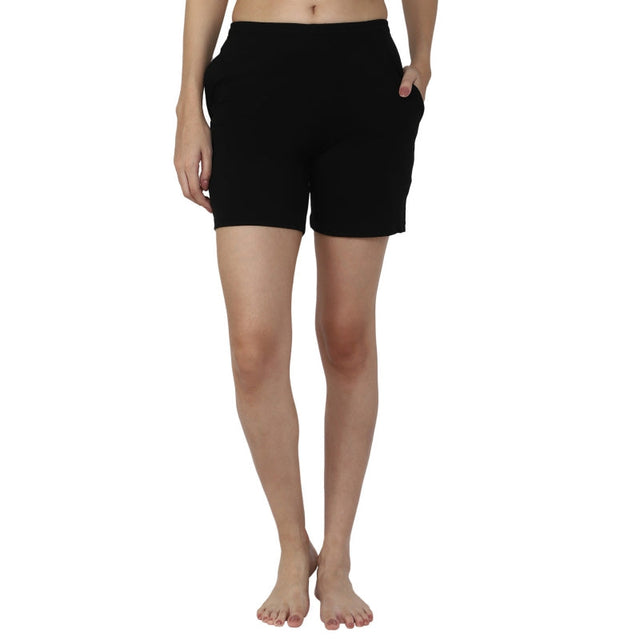 Women 100% Cotton Shorts Side Pockets - Bodycare