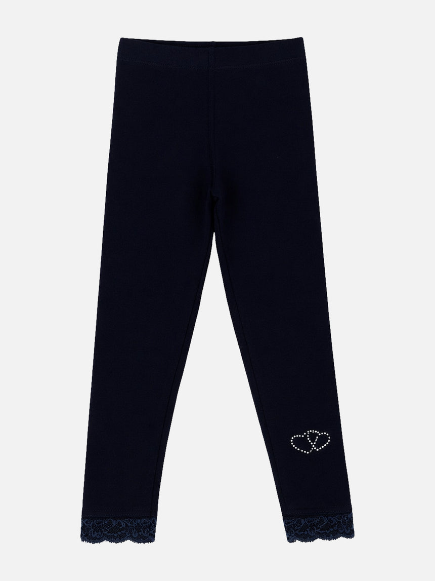 Girls Cotton Spandex Leggings Inner Elastic Stretch Pack of 6