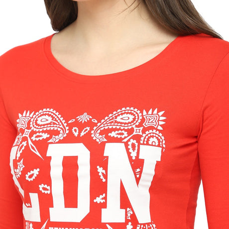 DYCA Women T-shirt Round Neck Full Sleeves