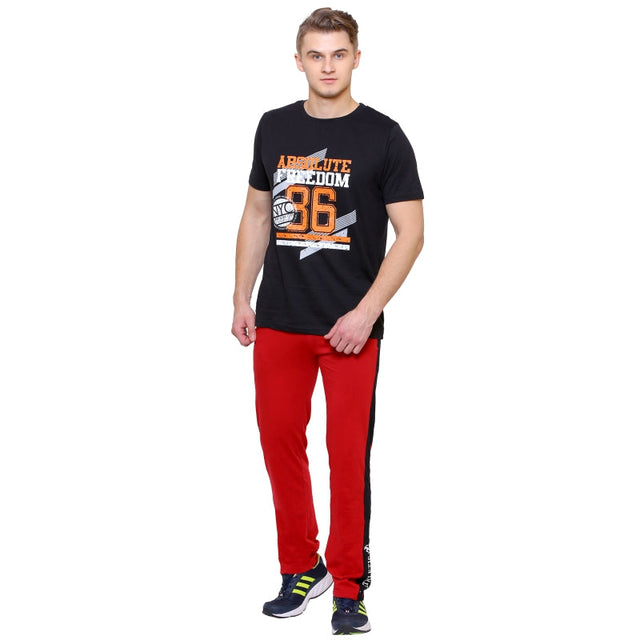 Men Cotton Track Pant with Side Pockets for Comfortable Lounge Wear, Casual Wear and Easy Everyday Movement - Pack of 1