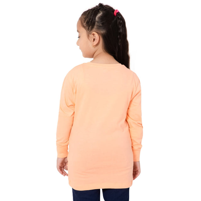 Girls 100% Cotton T-Shirt Round Neck Full Sleeves Pack of 1 - Bodycare