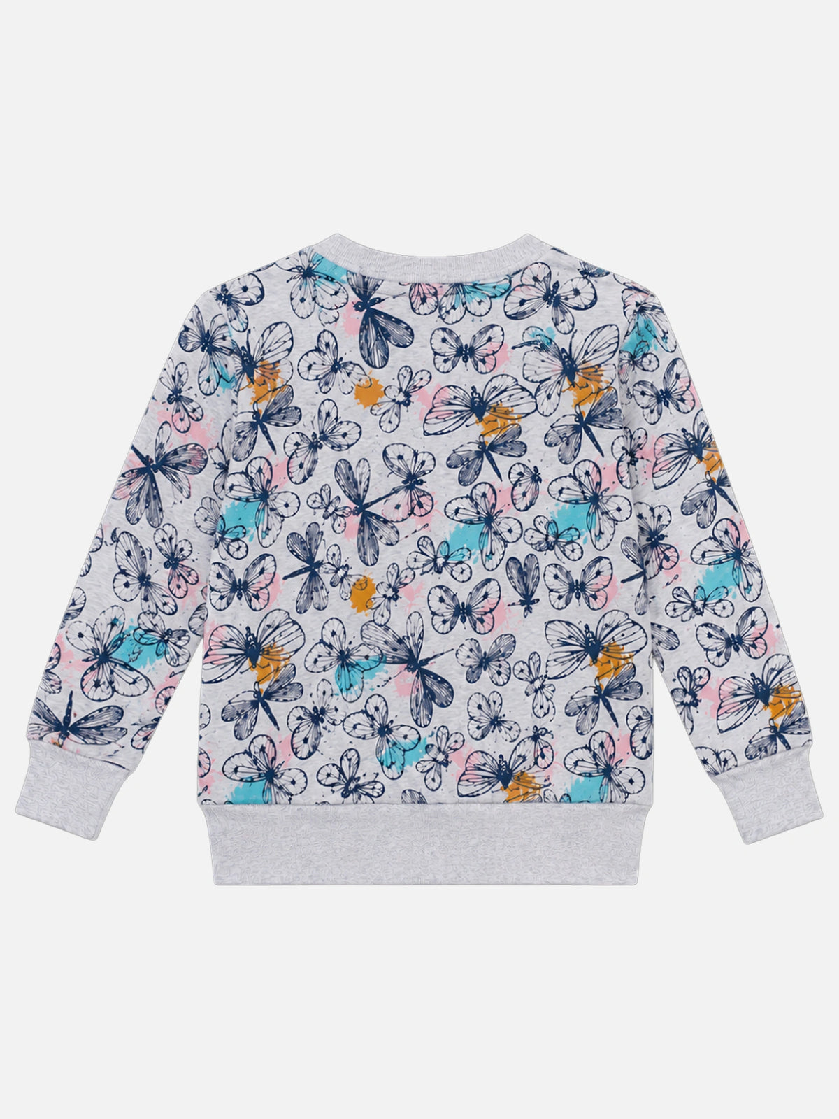 Girls Printed Round Neck Full Sleeve Sweatshirt for Casual Wear, Comfortable Coverage and Winter Wardrobe Use - Pack of 1