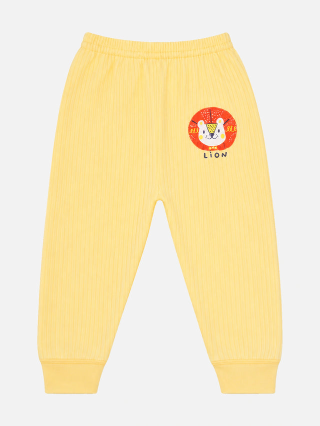 Unisex Baby Front Open Full Sleeve Thermal Top and Bottom Set for Warm Winter Wear and Easy Dressing - Pack of 1