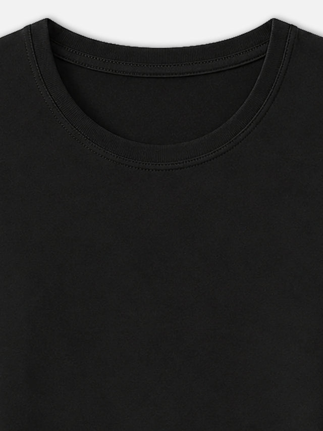 Women 100% Cotton Full Sleeves T-Shirt Round Neck with Regular Fit Solid Styling for Easy Everyday Layering