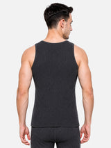 Men Antibacterial Sleeveless Thermal Top with Round Neck and Regular Fit for Winter Base Layering - Pack of 1