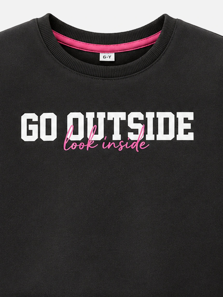 Girls Sweatshirt Round Neck Full Sleeves