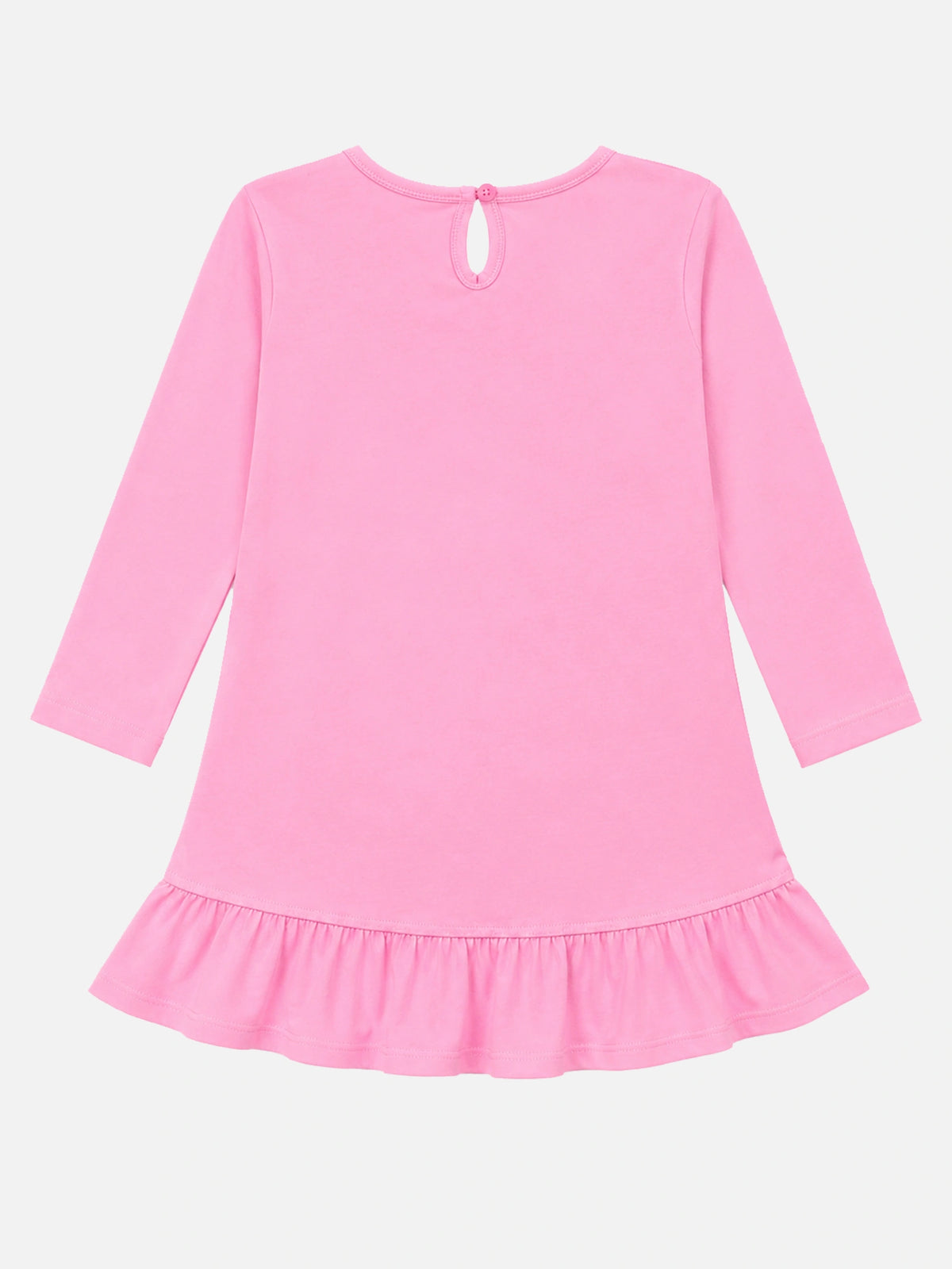 Baby Girls 100% Cotton Full Sleeve Frock with Breathable Fabric, Skin Friendly Regular Fit and Comfortable Wear - Pack of 1