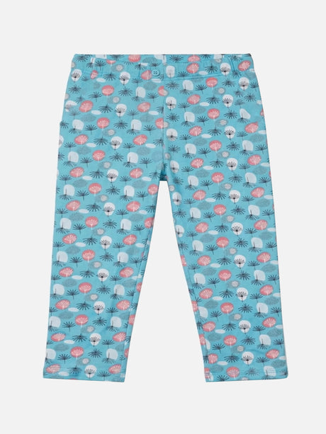 Girls Cotton Spandex Leggings Inner Elastic Stretch Pack of 2