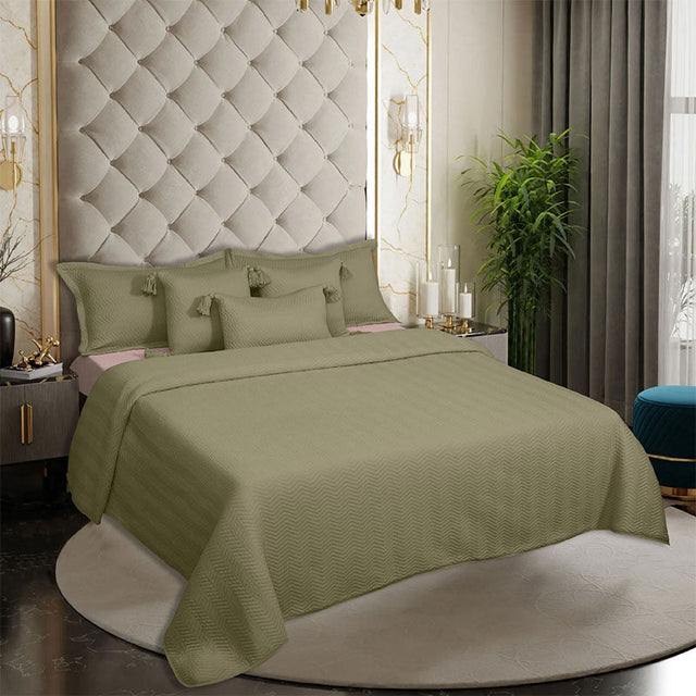 King Size Cotton Jersey Bedcover Chevron Pink - Bodycare