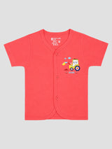 Baby 100% Cotton Front Open Half Sleeves Short Suit for Everyday Comfort, Easy Dressing and Regular Wear