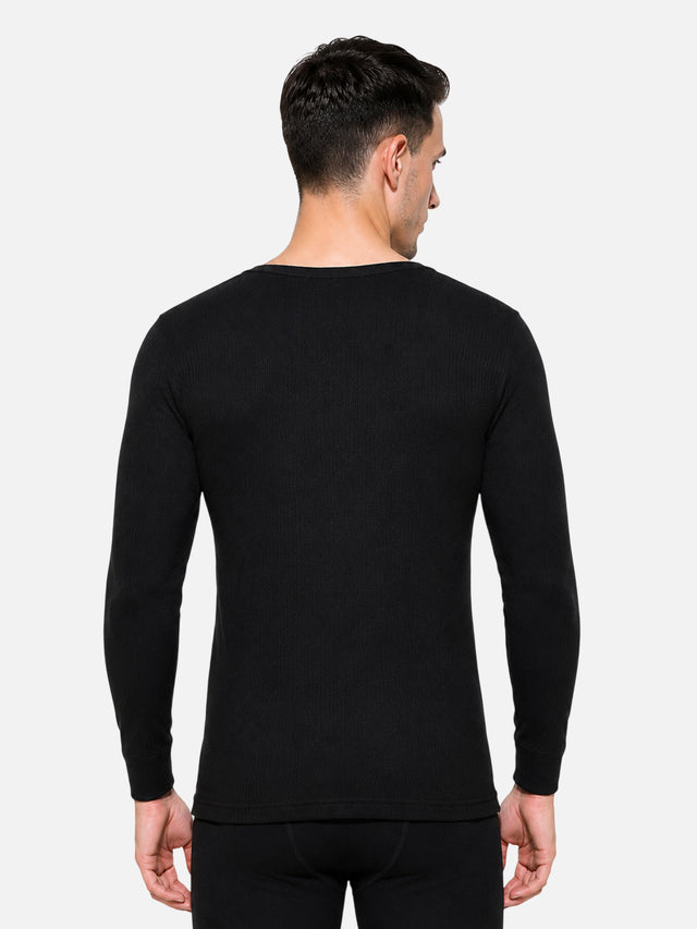Men Antibacterial Thermal Top with Crew Neck and Full Sleeves for Winter Base Layering and Cold-Weather Comfort - Pack of 1