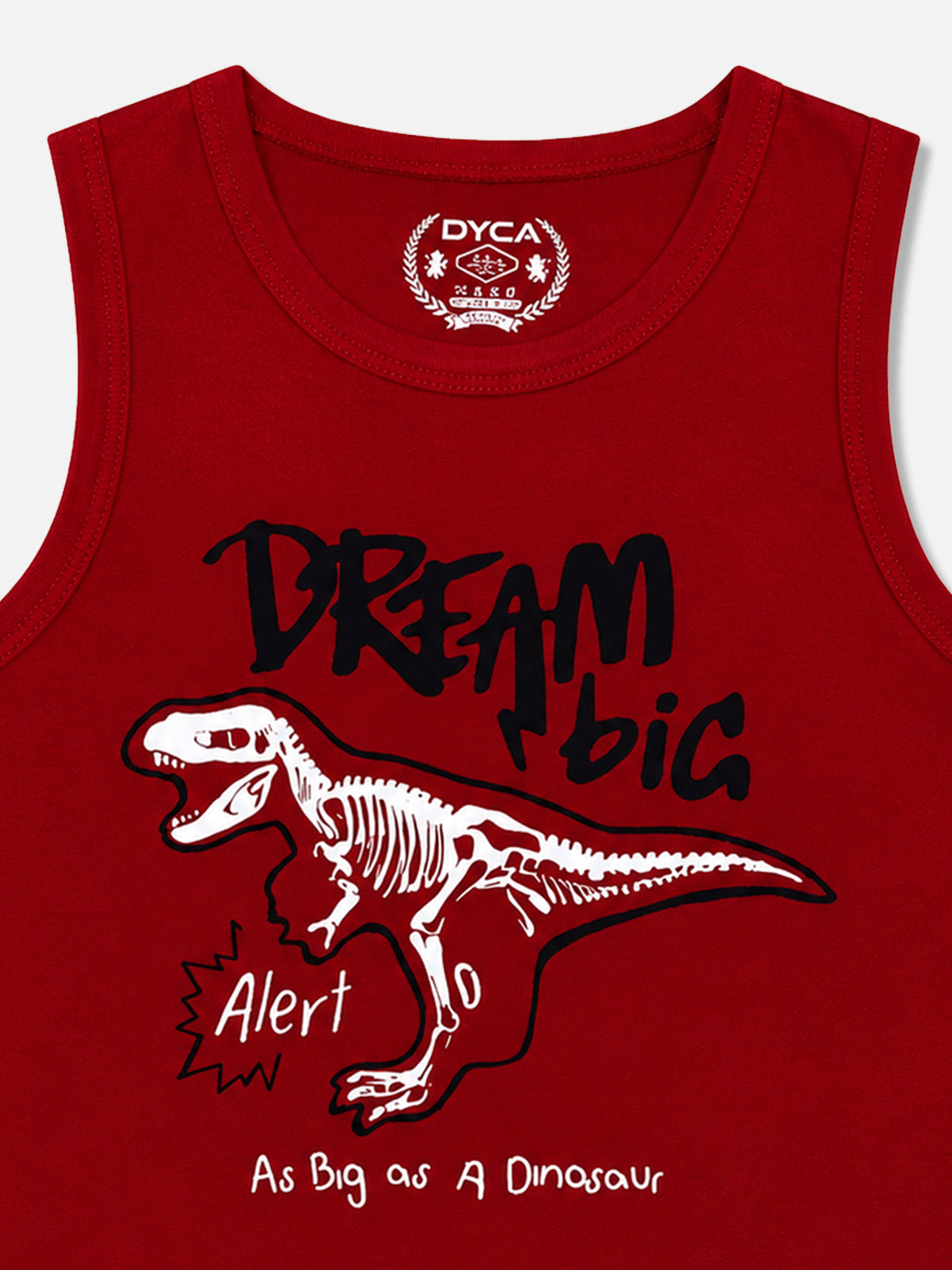 Boys Cotton Printed Sleeveless T-Shirt with Round Neck and Regular Fit for Casual Wear and Easy Movement