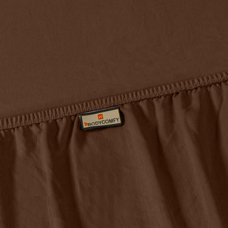 Single Cotton Fitted Bedsheet Solid Arabic Blue